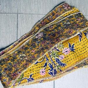 Material from Vintage silk kimono made into belt/head wrap